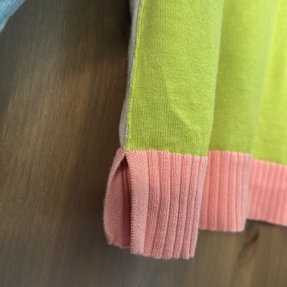 Belle by Kim Gravel Pastel Color Block Sweater Womens XL drop shoulder Cotton - Picture 3 of 9